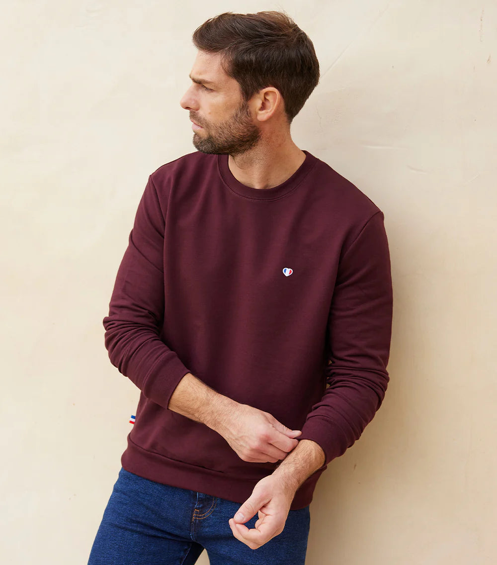 Sweat Homme Bordeaux - L'Iconique