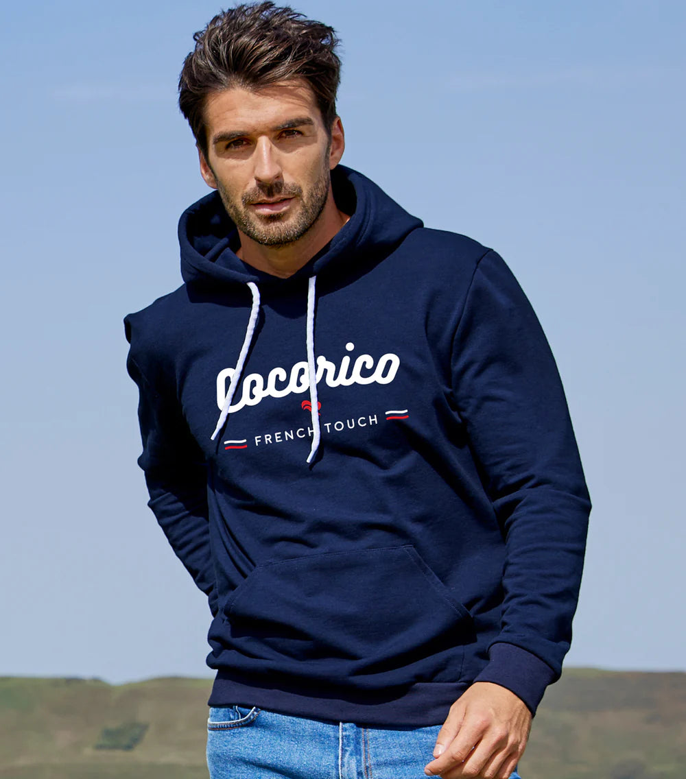 Sweat à capuche Homme Marine - French Touch