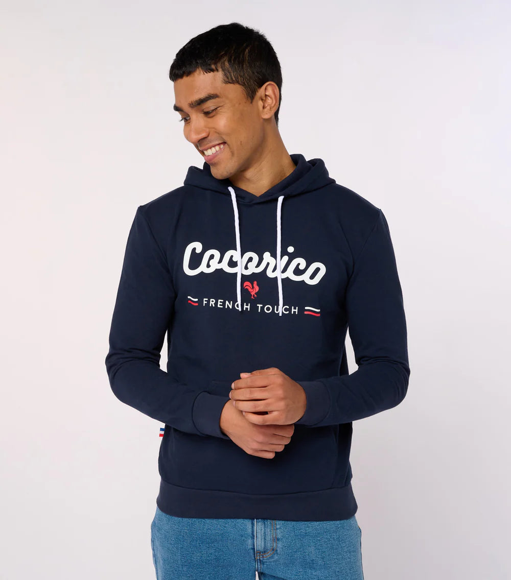 Sweat à capuche Homme Marine - French Touch