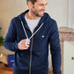 Sweat zippé Homme Marine - Iconique