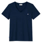 T-shirt col V Femme Marine - L'iconique